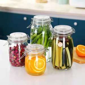 Vasetti per marmellata di alimenti a tenuta d'aria in vetro clip per vasetti di vetro per alimenti con coperchio - Product Image 3