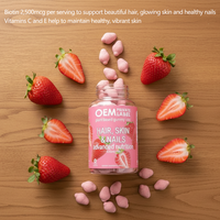 Complément alimentaire OEM Advanced Nutrition Hair Skin Nails Gummies pour réparer les cheveux cassants, éclaircir la peau et renforcer les ongles, mélange de biotine et de collagène