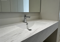 Marbre blanc naturel de qualité supérieure |   Base gris-blanc clair avec fines veines |   Pour les murs, les sols, les comptoirs, les escaliers, les halls