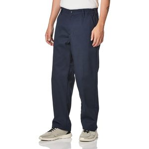 Pantalón de trabajo con inserto elástico personalizado para hombre azul marino con características antiestáticas transpirables certificado EN 60W X 32L para construcción minera - Product Image 1
