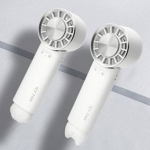 Ventilador de Cuello Portátil Recargable, Plegable, con Motor sin Escobillas, 3 Velocidades, Enfriamiento por Hielo, para Exteriores - Product Image 1