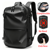 Sac à dos de voyage extensible avec pompe à vide intégrée, imperméable, pour ordinateur portable, idéal pour les voyages d'affaires et les activités de plein air