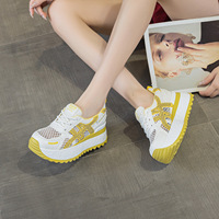 Baskets basses à semelle épaisse pour femme, style décontracté et tendance, respirantes en maille, nouvelle collection été 2026