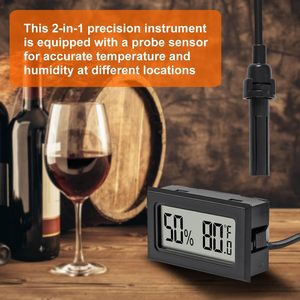 Mini thermomètre numérique, hygromètre, sonde, capteur, écran LCD, jauge de température et d'humidité, <span class=keywords><strong>Fahrenheit</strong></span>, pour incubateur, terrarium, plante - Product Image 6