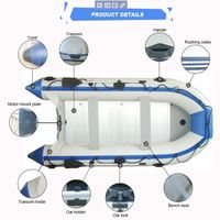 Bateau Gonflable de Luxe 2026, 8m, en Tissu PVC, avec Moteur Électrique