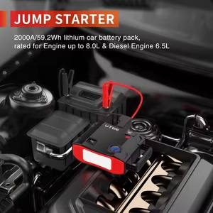 NCFKOS 2000A Jump Starter Dispositivo <span class=keywords><strong>de</strong></span> <span class=keywords><strong>arranque</strong></span> portátil para automóvil Iluminación LED Abrazaderas inteligentes 12V Banco <span class=keywords><strong>de</strong></span> energía Booster <span class=keywords><strong>de</strong></span> batería para automóviles Camiones - Product Image 2