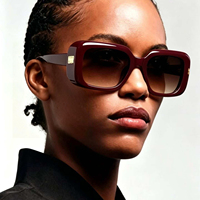 Prix de gros – Lunettes de soleil carrées vintage de style européen et américain, de qualité supérieure, personnalisées, tendance, pour femmes