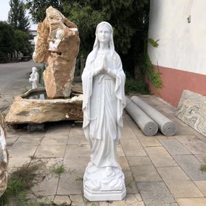 Estatua religiosa de mármol blanco, Estatua de la Virgen María en mármol blanco - Product Image 4