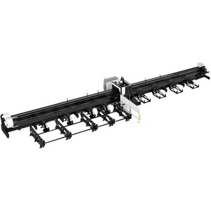 เครื่องตัดท่อด้วยเลเซอร์ CNC แบบอัตโนมัติ6เมตรเครื่องตัดท่อเจาะรูกลมโค้งรูปตัววีเป็นรูหยัก - Product Image 1