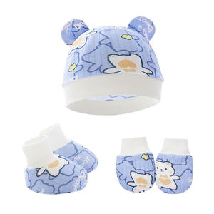 Шапка для маленьких мальчиков, детские варежки и пинетки, набор, детские шапки, 100% хлопчатобумажные шапки для новорожденных - Product Image 4