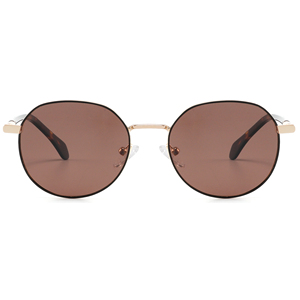 Unisex <b>Round</b> <b>Sunglasses</b> Full Rim Black <b>Frame</b> UV400 Protection Retro Style Adult Sun Protection - Product Image 6
