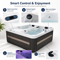Jacuzzi de Lujo HG, Combinado con Bañera de Hidromasaje Fría para Recuperación, Unidad Todo en Uno para 3 Personas, Bañera de Acrílico para Terapia de Hielo, Garantía Balboa de 5 Años