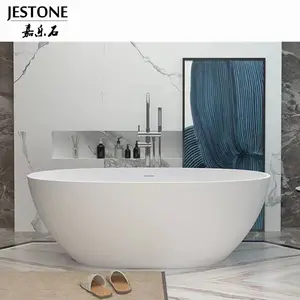 Глянцевый белый топ полированный экологически чистый высококачественный индивидуальный акриловый камень для ванны для взрослых
