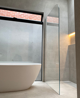 Verre à motifs cannelé trempé de 6 mm, 8 mm, 10 mm pour hôtel, appartement, cloison de douche, salon, écran de verre fixe, douche