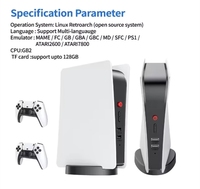 Console de jeu M5 avec manette sans fil 2,4 GHz, style PS5, sortie HD 4K, jeux vidéo rétro classiques