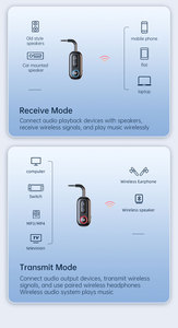 <span class=keywords><strong>Receptor</strong></span> de transmisor de audio inalámbrico manos libres portátil con conector de auriculares Aux con <span class=keywords><strong>Bluetooth</strong></span>, para la venta al por mayor - Product Image 2