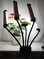 Lampe vidéo LED portable FOSOTO 18 pouces, anneau lumineux à 180 degrés avec support de téléphone pour éclairer les cils, le maquillage et YouTube