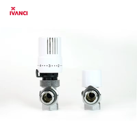 Vanzi — vannes de radiateur, vanne thermostatique intelligente avec poignée en laiton chromé 15x1/2