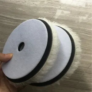 130mm Durable singe sided car polishing lambswool pad