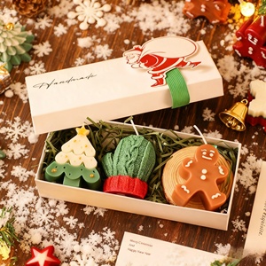 Suministro transfronterizo Velas perfumadas de cera de soja Regalo Creativo Árbol de Navidad Ciervo Forma Vela de aromaterapia - Product Image 6