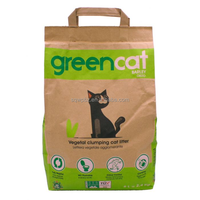 Sacs à litière pour chat personnalisables, emballage en papier kraft avec impression flexo, poignée biodégradable pour aliments pour animaux de compagnie