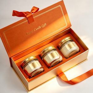 Caja Personalizada para Velas Aromáticas, para 3 Frascos, Empaque Cosmético, Set de Cuidado de la Piel, Diseño con Laminado Mate <span class=keywords><strong>y</strong></span> Esponja - Product Image 2