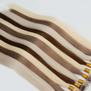 ナノビーズヘアエクステンションインビジブルナノチップレミーヒューマンヘアプレボンデッドナチュラルナノリングヘアエクステンション