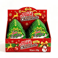 BESTAR Vente en gros de friandises tendance en forme de sapin de Noël, chocolat au lait croustillant aux noix, biscuits, en emballage festif