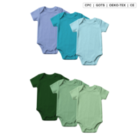 Combinaison pour bébé personnalisée, fabrication directe en usine, OEM ODM, écologique, mignonne, à manches courtes, 100% coton tricoté, 190 GSM, combinaison douce pour bébé