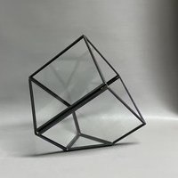 Terrarium en verre fait à la main pour décoration de mariage, maison de fleurs en verre