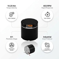Moteur de joint de robot RT-RJM4315-8 24V 45W 14Nm de pointe 405RPM, joint de cobot haute vitesse CAN RS485 IP54 8:1 Planétaire FOC