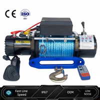 Treuil électrique tout temps à récupération rapide, frein automatique CE, télécommande sans fil, moteur 12V 24V DC pour véhicules tout-terrain