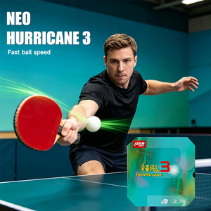 Vente en gros de caoutchoucs inversés <span class=keywords><strong>DHS</strong></span> Brand NEO <span class=keywords><strong>Hurricane</strong></span> <span class=keywords><strong>3</strong></span> Orange Sponge High-tack, modèle 143016 (Chine), pour raquette de tennis de table - Product Image 3