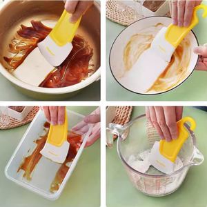 Spatule plate en silicone antiadhésive, grattoir pour casseroles et plats, outil de nettoyage pour comptoir de cuisine - Product Image 4