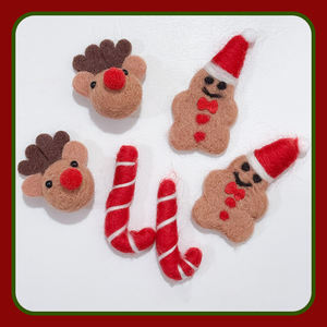 Nyaman buatan tangan rajutan hewan peliharaan keluarga dekorasi Natal merasa hewan peliharaan kucing rumah anjing DIY pohon Natal tempat tidur kucing - Product Image 6