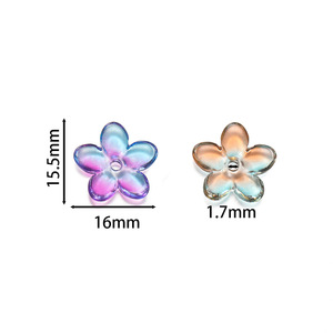 Colorful Transparent Glass Flower Beads <b>Spacers</b> For Bracelet Making DIY Jewelry Accessory Beading Material Wholesale - Product Image 2