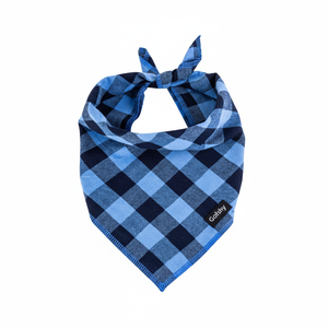 Gofshy Boy Bandana Large-Echarpe bleue noire pour chien Buffalo Plaid Printing Adjustable Bib Mouchoir Accessoires pour Medium Large - Product Image 1