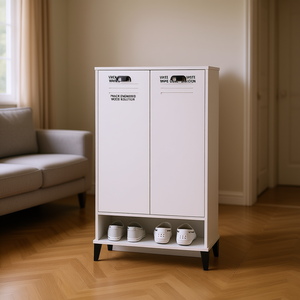 Soluzione pratica scarpiera in legno di ingegneria bianca VIKEN - Product Image 2