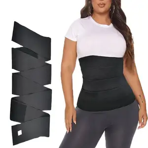 Ventre Wrap Shaper Extensible Plat Élastique Ventre Wrap Ceinture Ventre Bandage Taille Formateur Compression Bande Élastique