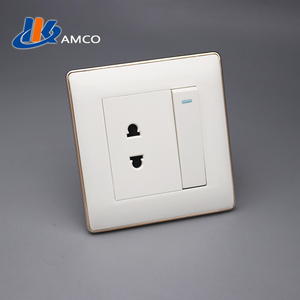 UK-Standard Hochwertiger Lichtschalter 1 Schalter 2-Pin-Steckdose Verchromter Rahmen Wandschalter 12 Jahre Garantie 220-250V - Product Image 1