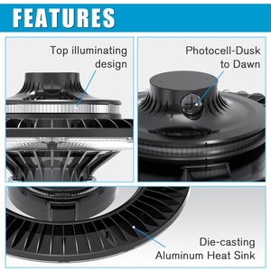 Aluminum Landscape LED Outdoor Yard Pillar Garden IP65 Decoration Floor Lamp AREA LIGHT 60W/48W/36W CCT TUNABLE - Product Image 5