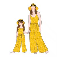 Tenues Assorties Essentielles pour la Famille : Combinaisons Décontractées en Fibre de Bambou Style Urbain pour les Fêtes Estivales