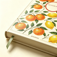 Carnet A5 à couverture rigide Orange Citron, Journal botanique aux fruits, Cadeau personnalisé, Carnet d'écriture
