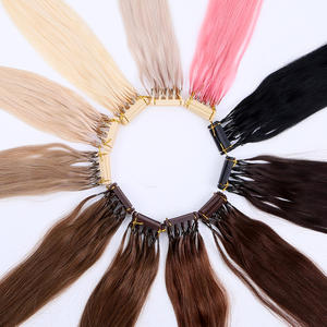 定制不同颜色高端12A级人发延伸厂家批发6d发延伸沙龙 - Product Image 1