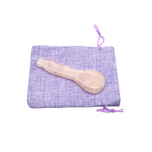 Gua Sha-cuchara de cuarzo rosa para masaje, herramientas de raspado tradicional, herramienta para evitar arrugas, adelgazamiento, reafirmante - Product Image 3