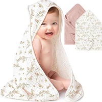 Wholesale Newborn Cotton Gauze Cape for Boys and Girls Bath Towel Swaddle Blanket with Hood, Baby Bath Towel