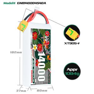 Batería LiPo GAONENG GNB 4S 14.8V 14000mAh 40C 80C XT90 RC para Drones Agrícolas de Gran Escala, Coches RC, Camiones RC, Traxxas TRX - Product Image 3