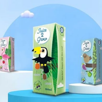Boîtes pliables en carton gaufré étanches pour jus de fruits et lait, format Gable Top, 200ml, 250ml, 500ml, 1000ml