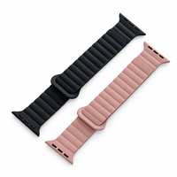 Bracelet de montre en silicone côtelé magnétique avec boucle ovale, couleurs et emballage personnalisés avec logo