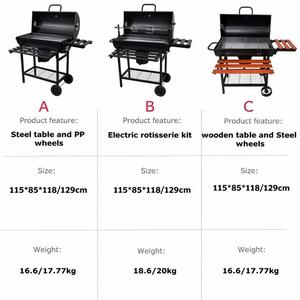 Nuovo Arrivo Grill a Carbone a Forma di Barile per Pollo Arrosto, Barbecue Nero a Tamburo su Carrello per Esterni - Product Image 3